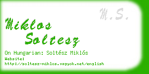 miklos soltesz business card